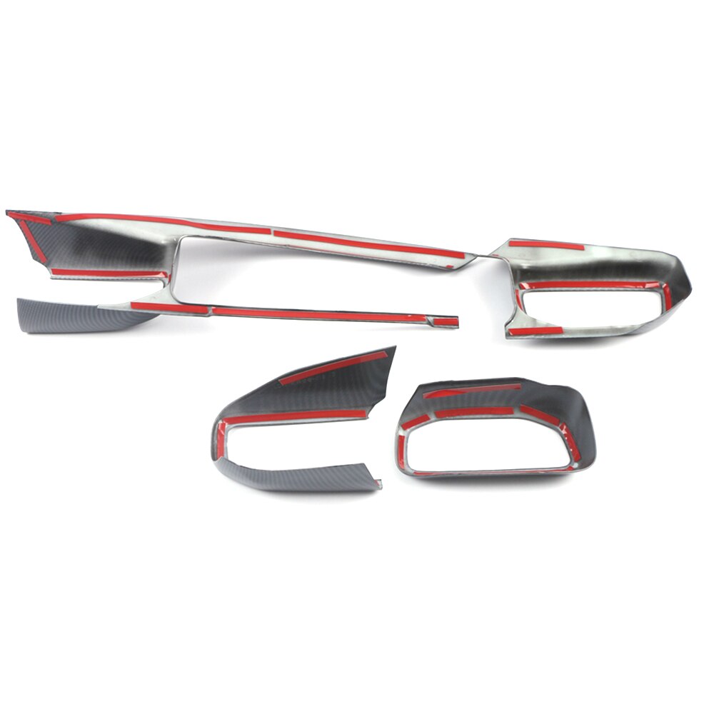 Chrome Carbon Look Voor Ford Explorer Center Console Dashboard Airconditioning Outlet Panel Cover Frame Trim Accessoires