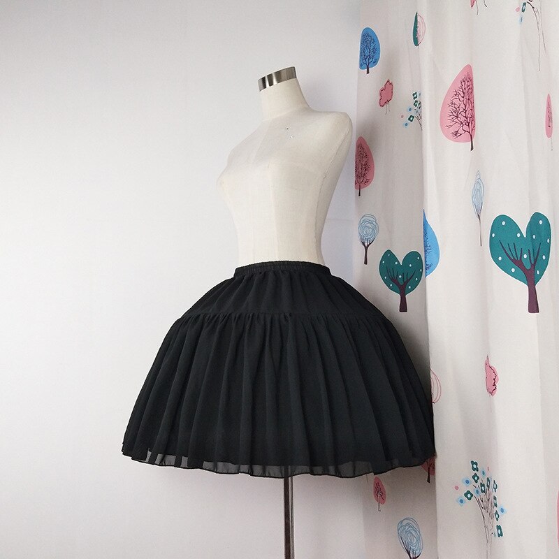 Réglable une ligne robe de bal Crinoline sous-jupe Cosplay jupon court femmes blanc noir jupon accessoires de fête de mariage