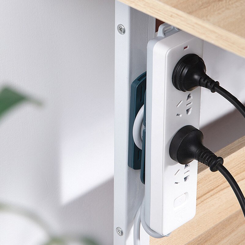 1PCS Hanging socket manager bracket free punching to save space self-adhesive plug holder router sticker router sticker TSLM1