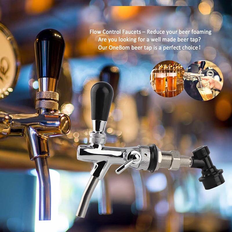 Adjustable Beer Tap Faucet Keg Beer Homebrewing Tap with Ball Lock Liquid Disconnect for Bars Hotels Restaurants beer dispenser