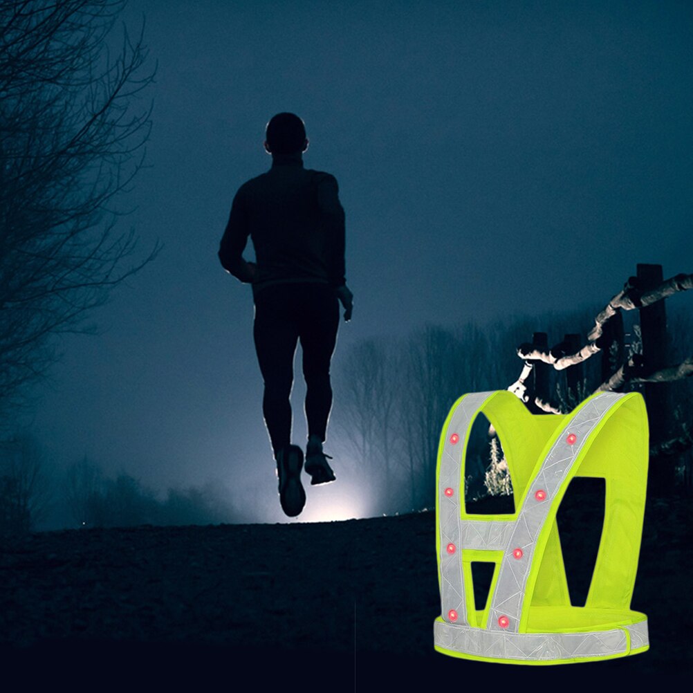 FÜHRTE Reflektierende Weste Sicherheit Laufen Outdoor Hohe Sichtbarkeit Reflektor Sicherheit Weste Für Jogging Radfahren Walking Sicherheit Radfahren #40