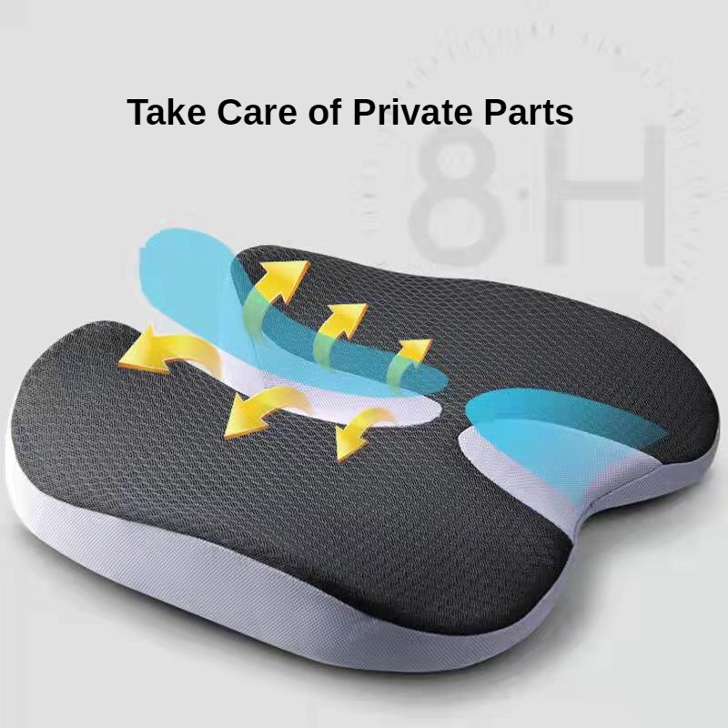 Premium Car Memory Foam Seat Cushion for Back Pain Coccyx Orthopedic Comfort Office Chair Seat Cushion Car Pillows Seat Set