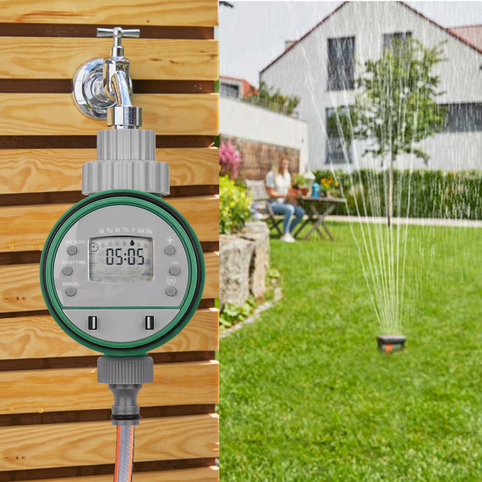 Digital Automatic Watering Timer Programmed Garden Irrigation Timer Battery Operated Intelligent Water Irrigation Controller
