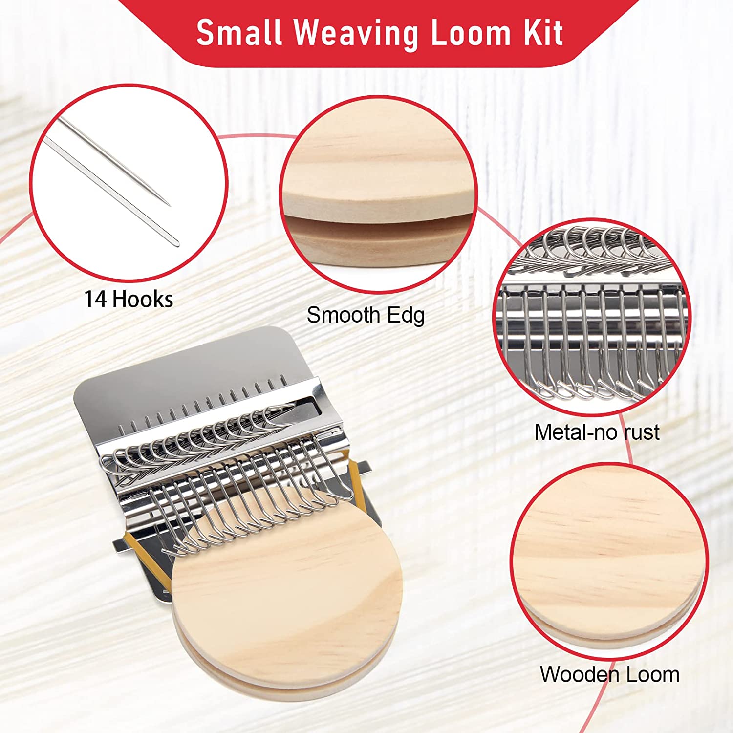 Weaving Darning Mini Loom Machine Wooden Loom Knitting Machine Home Fun Repair Holes Loom Manual DIY Weaving Art Darning Tools
