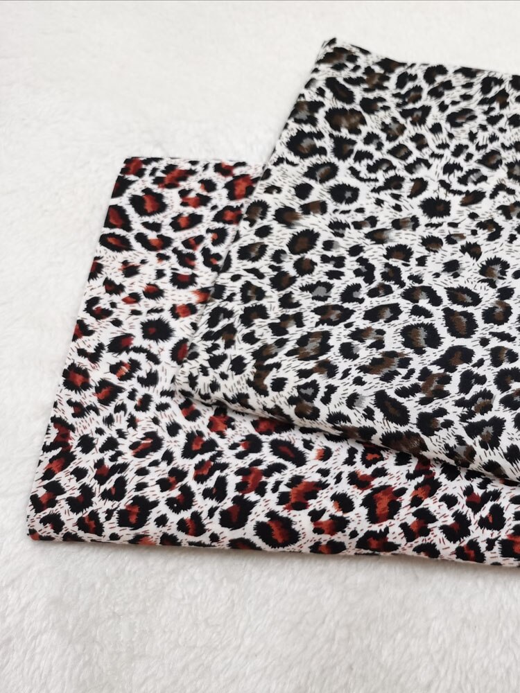 Luipaardprint kleurrijke katoenen poplin stof bedrukt naaimateriaal doe-het-zelf thuis kleding textiel weefsel patchwork