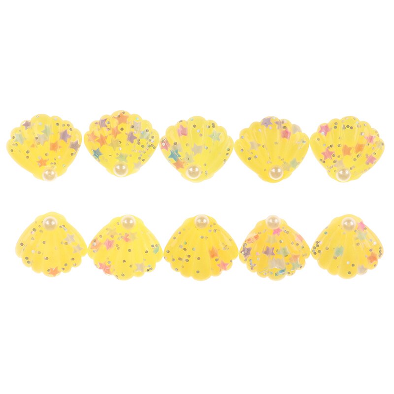 10 st / parti 25*28mm diy glänsande harts abs pärla snäckskal platt bak cabochon diy telefon / hantverk scrapbooking dekoration