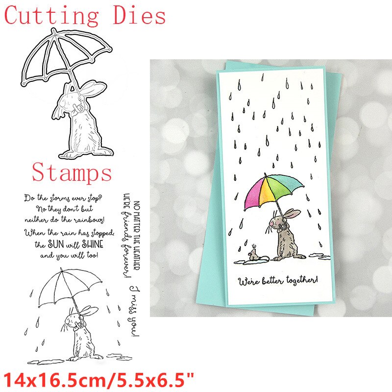 All Weather Friends Transparent Stamps and Dies for DIY Scrapbooking Paper Cards Making Crafts Supplies Clear Stamps