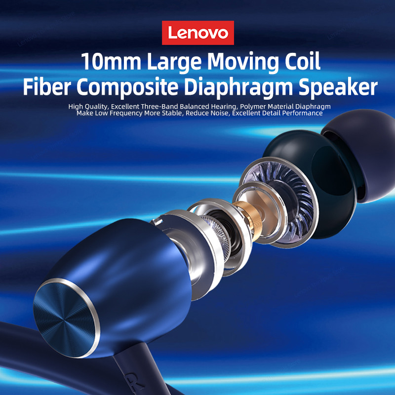 Original Lenovo HE05X Bluetooth 5.0 Nacken-Ohrhörer, hautfreundliches Kragen-Headset aus flüssigem Silikon, wasserdichte IPX5-Kopfhörer