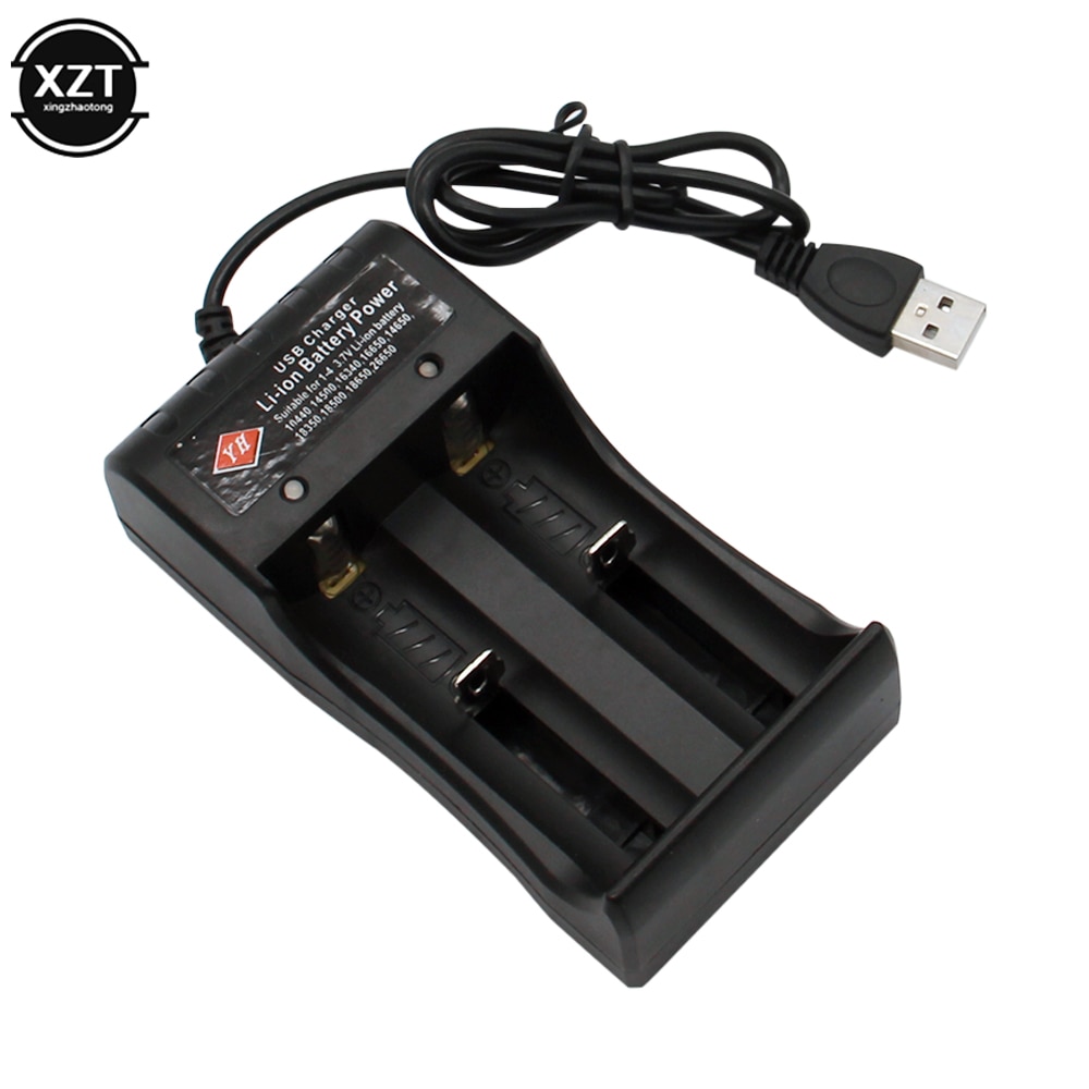 Universele 2 Slot Batterij 3.7V Usb Lader Slimme Laadstroom Oplaadbare Voor Li-Ion 18650 26650 14500 17670 10440 16340 Batterijen