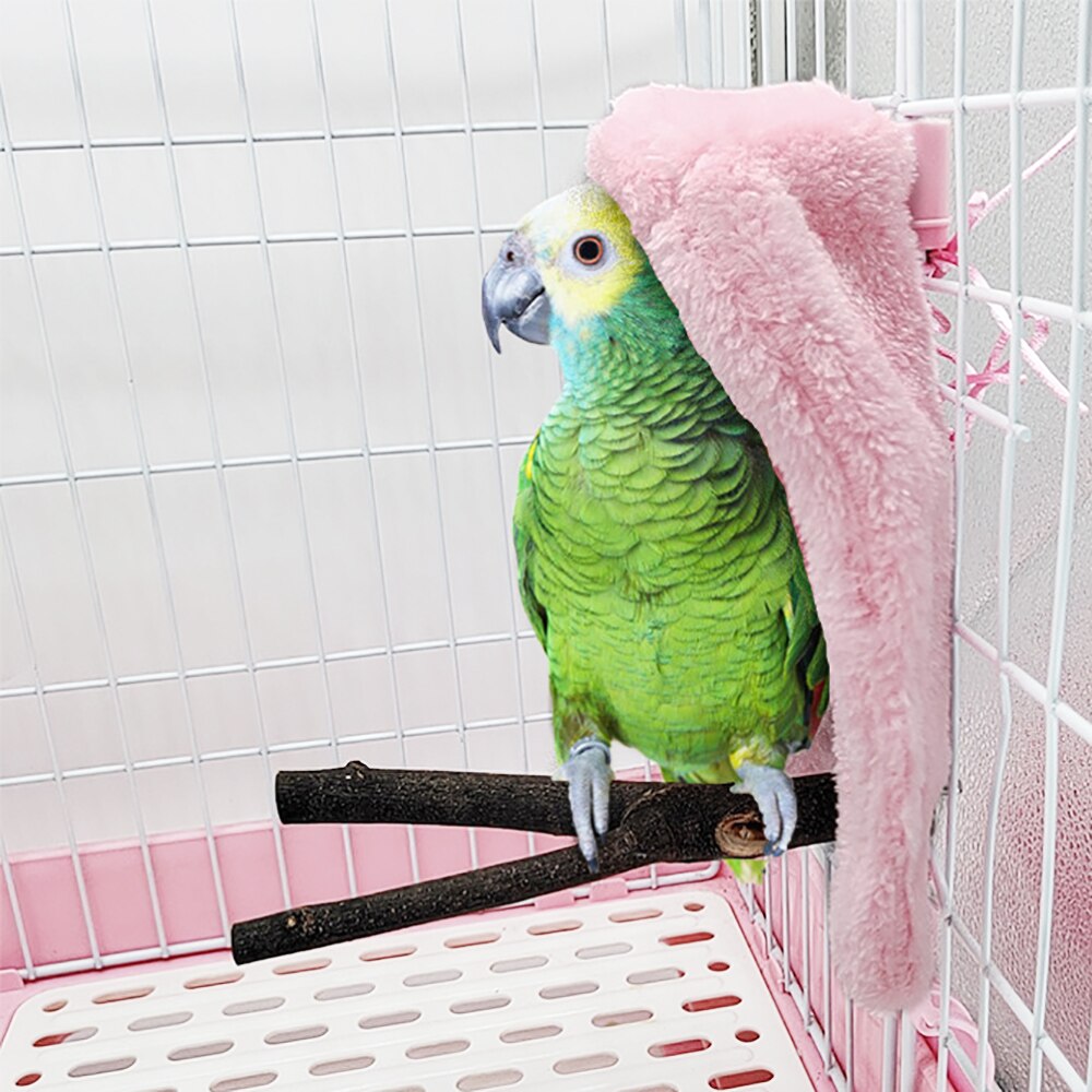 Mantón cálido de invierno para pájaros, manta para loros de esquina, Animal PEQUEÑO para mascotas, decoración de jaula para tienda de campaña colgante para periquitos, Cockatiel Lovebird: 4 / L