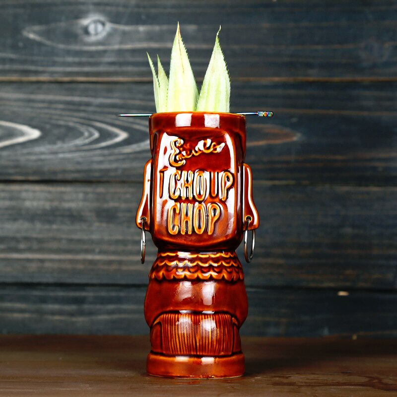 Persoonallisuus kaakkois-aasialainen tiki-kuppi kasvot keraaminen cocktaillasi totem cocktaillamuki tiki-kuppi  wf5081033