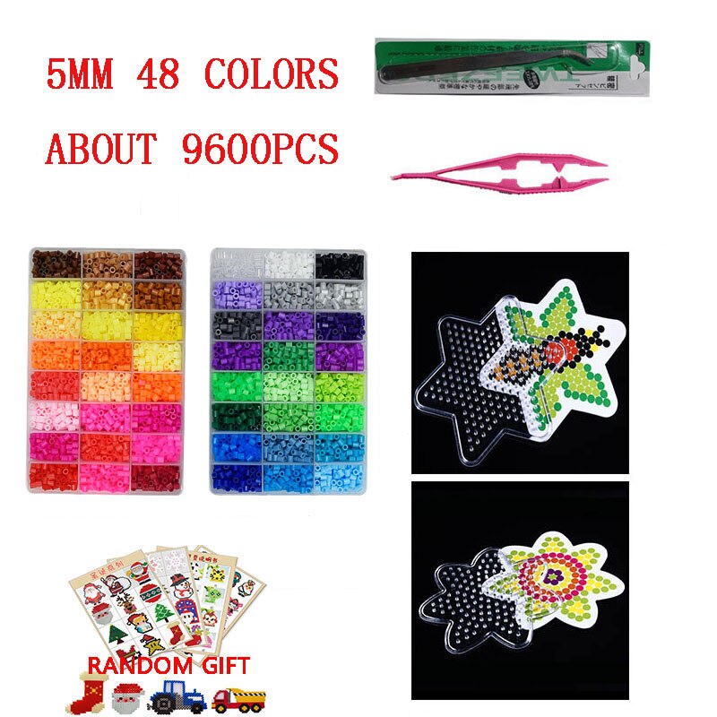 24 / 72 Colors 5mm hama Beads/ Iron Beads diy Puzzles 2.6mm Education Beads 100% Guarantee perler Fuse beads diy toy: 5mm 9600pcs