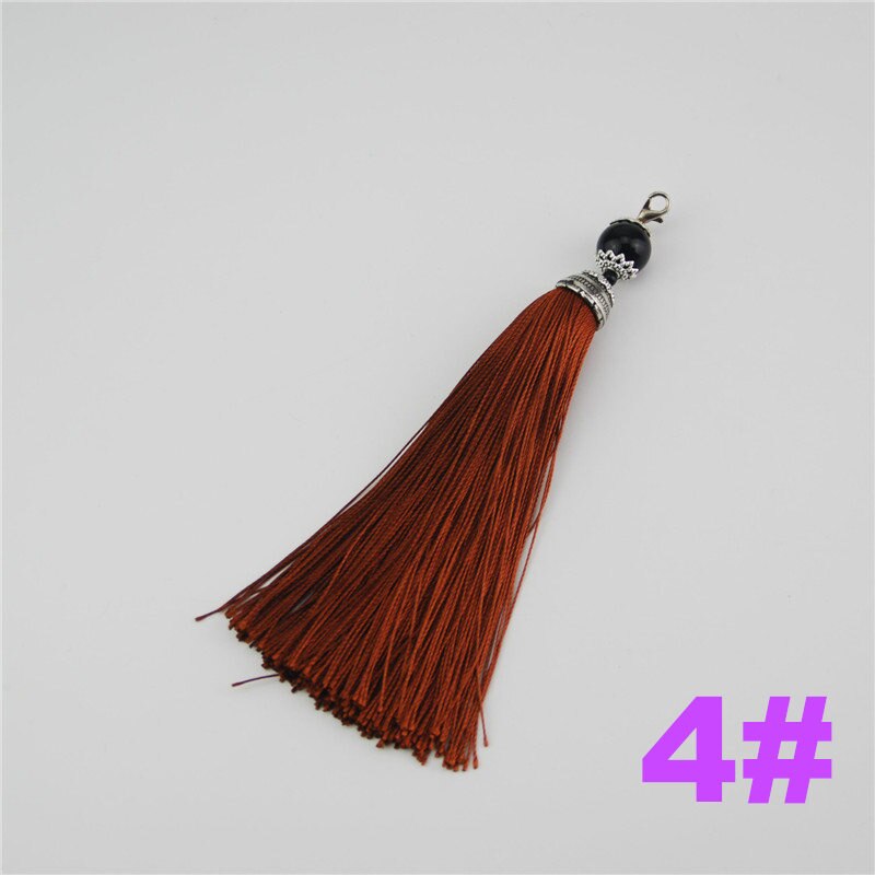 Rayon Bead Tassels 15cm 10pcs Handmade Supplies For Jewelry Findings DIY Curtain Embellish Accessories Fringe LS019: 4 brown