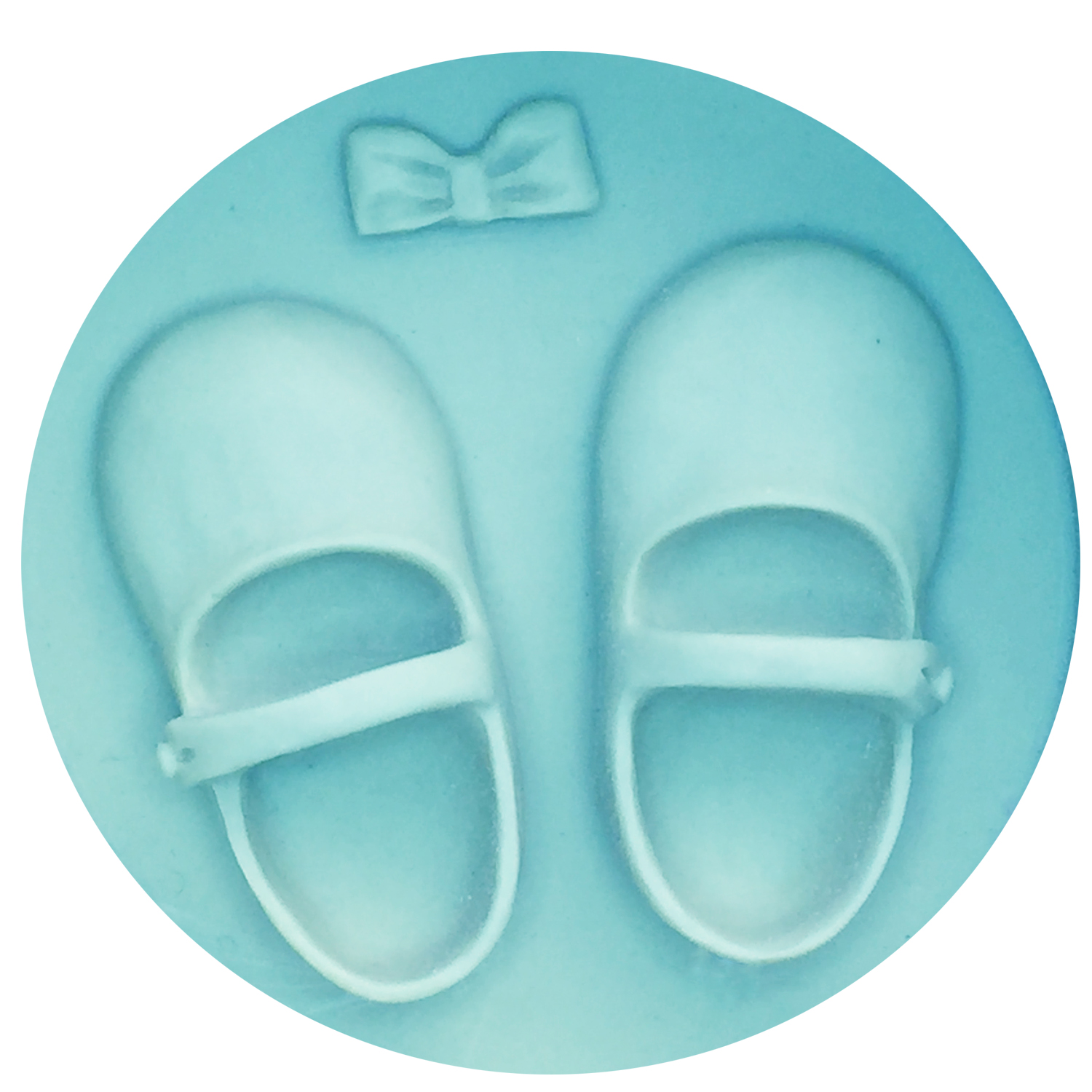 M0145 babysko sløyfe silikon kakeformer gum paste sjokolade leire godteri form fondant kake dekorasjonsverktøy