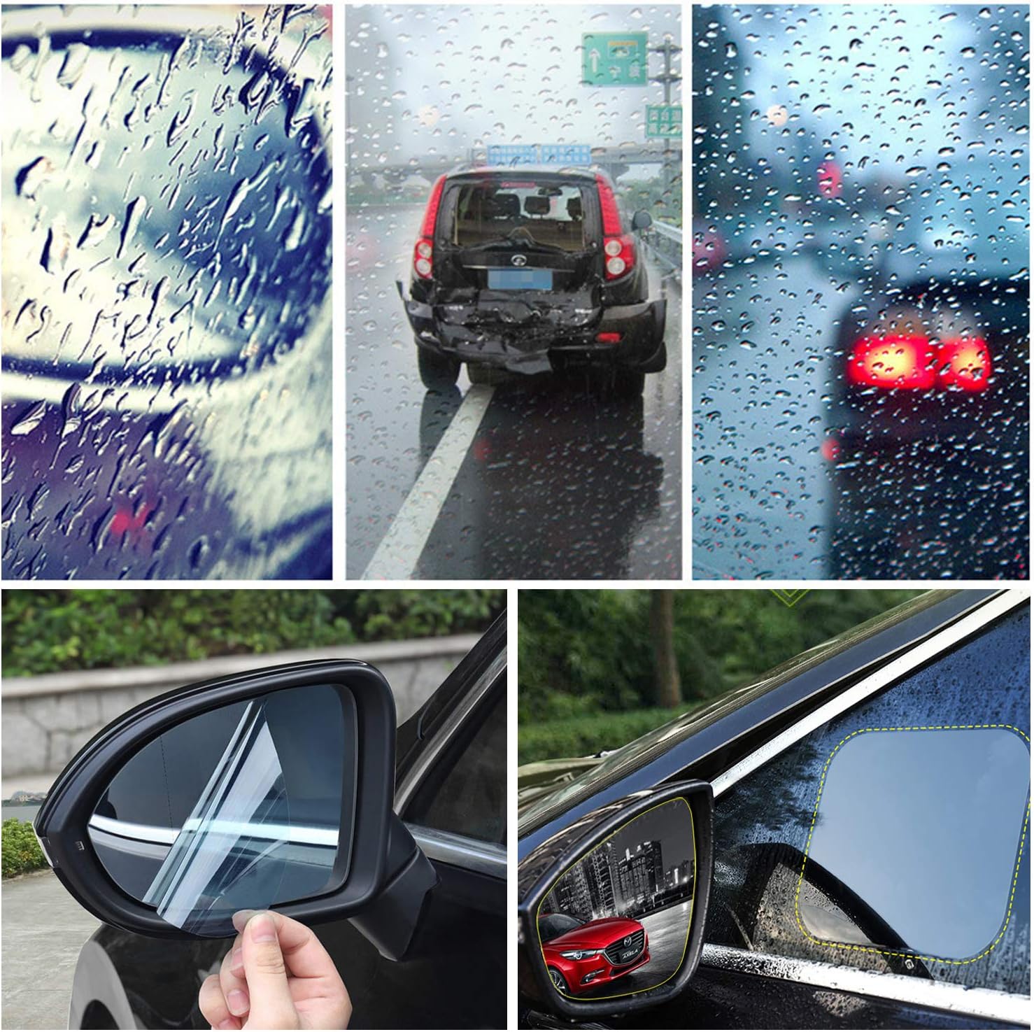 Novo filme à prova de chuva adesivo espelho retrovisor do carro protetor à prova de chuva anti nevoeiro adesivo à prova dwaterproof água janela do carro adesivo transparente