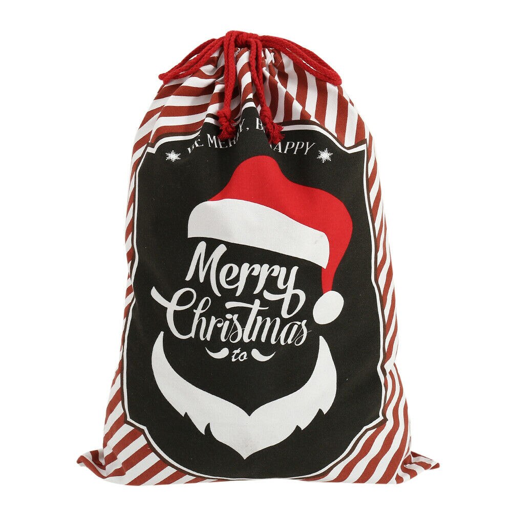 20X28 "Canvas Kerst Zakken Katoen Jute Santa Xmas Personaliseer Zak Snoep Houders: J