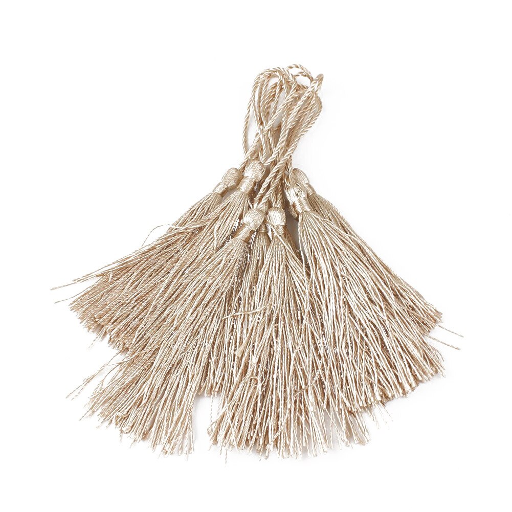 10Stck gemischte farbe 13cm Hängenden seil Seide Quasten Randbereich näHenne Knall quaste trimmen schlüssel quasten für DIY Verschönern vorhang zugang