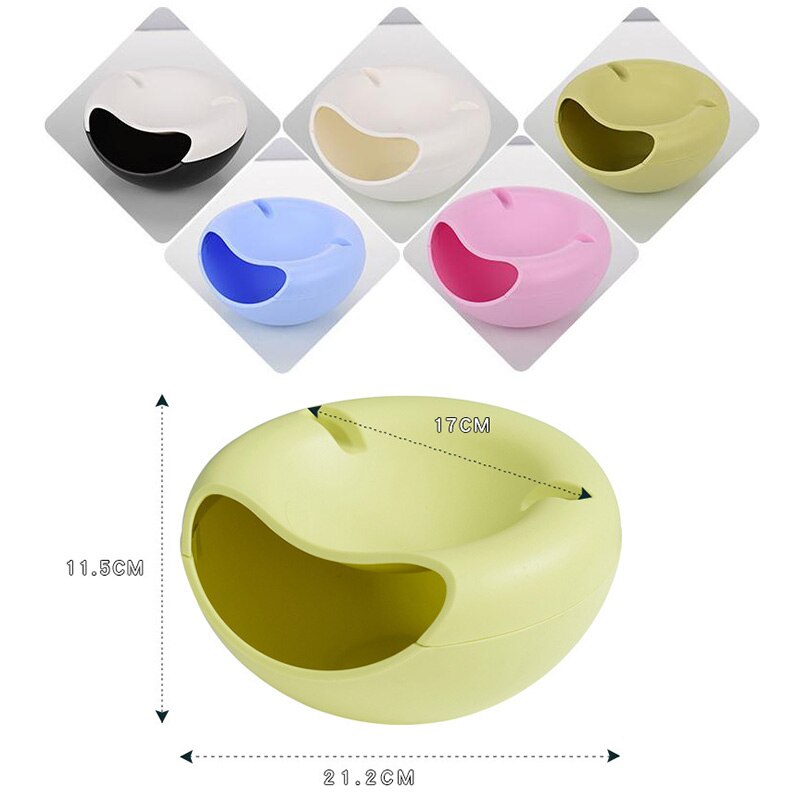 Plastic Storage Box Double-layer Circular Melon Seeds Dishes Desktop Organizer Cosmetic Snack Box Holder YE