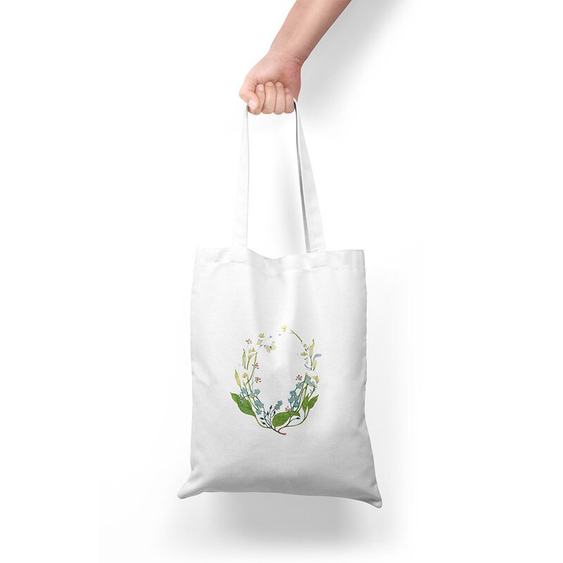 Eco Vrouwen Handtas Opvouwbare Strandtas Dagelijks Gebruik Schoudertas Bloem Print Casual Canvas Tote Herbruikbare Boodschappentassen