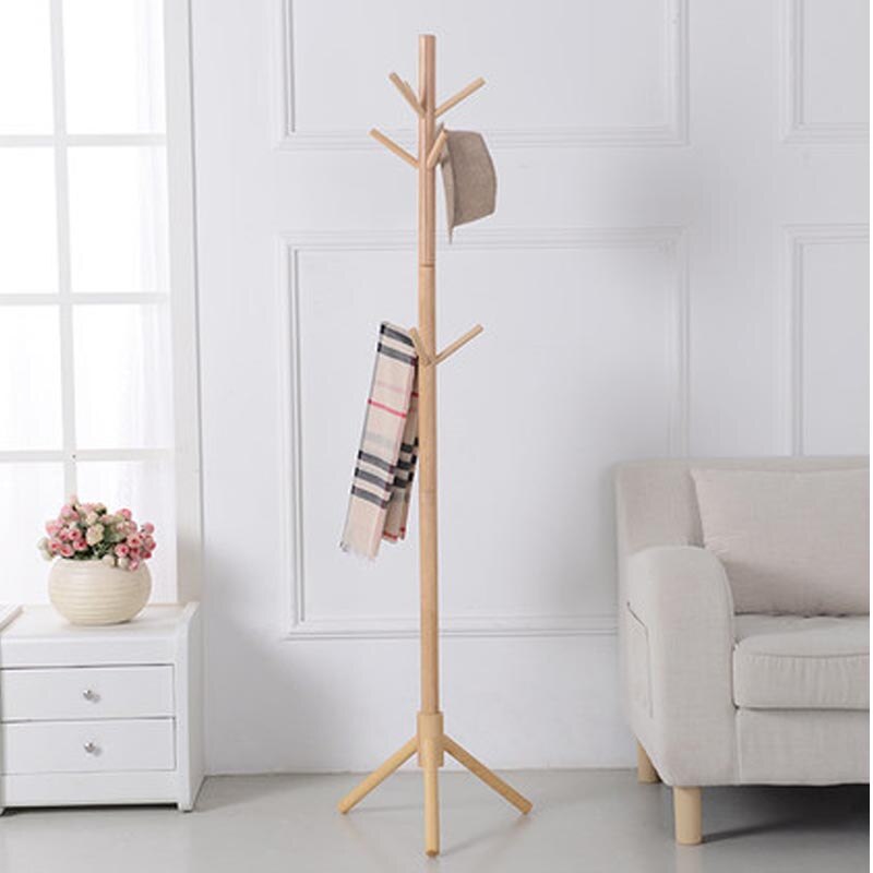 Premium Bamboe Kapstok Vrijstaand Met 9 Haken Hout Boom Kapstok Stand Voor Jassen Hoeden Sjaals Kleding Handtassen: 2