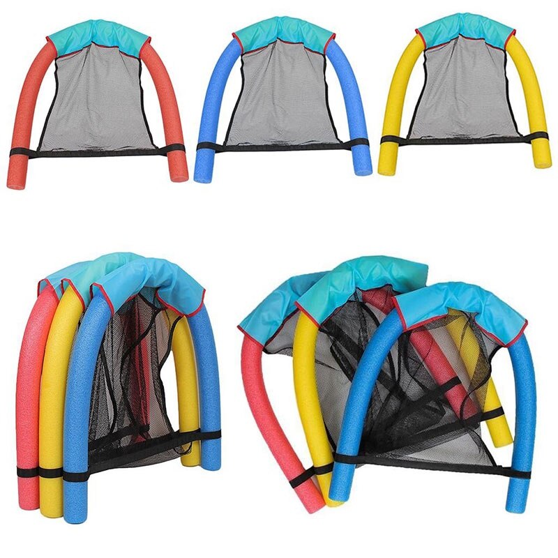 Silla flotante de natación para chico, asiento de cama para adulto, flotador de agua, anillo ligero de playa, Red de fideos, accesorios de Piscina