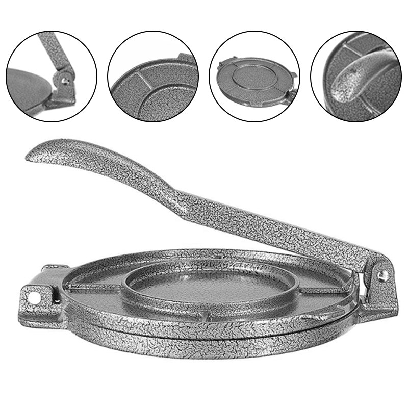 20cm tortilla maker presse aluminium foldbar hjemmekøkken mel majs bage presse værktøj pandekage tærte værktøj bage tilbehør