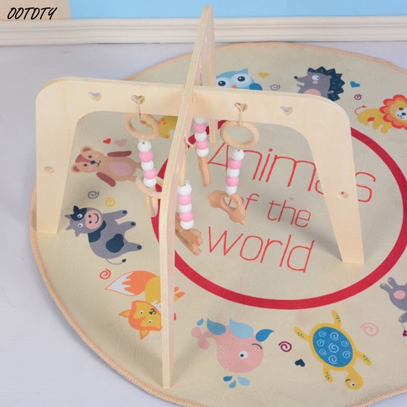 Ootdty 1 Set Nordic Houten Fitness Rack Opknoping Hangers Set Peuter Infant Kamer Decoraties Xxfe