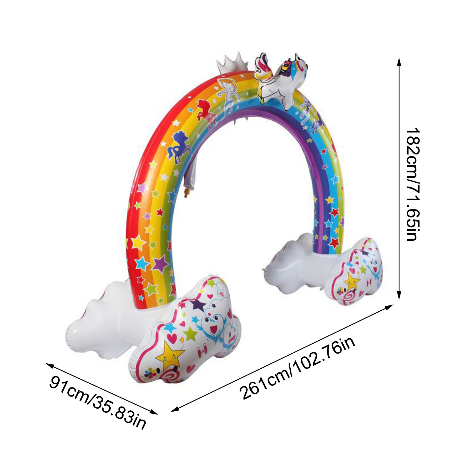 Sommer Regenbogen Sprinkler Große Aufblasbare Bogen Umwelt Sichere PVC Material draussen Sprinkler Spielzeug