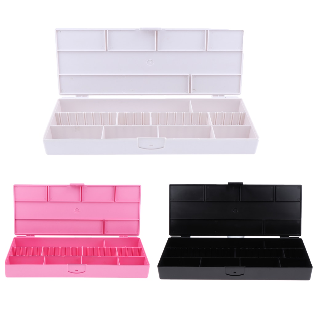 Schmuck Teiler Kasten Haarnadeln Haar Gummi Band Organizer Einstellbare Klar Kunststoff Perle fallen Lagerung Container