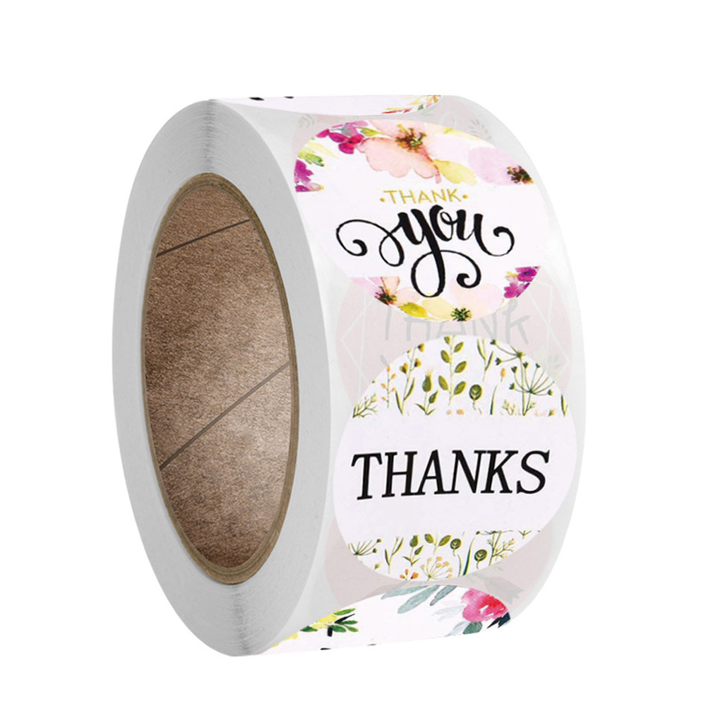 100-500pcs 8 Styles Happy Birthday Round Stickers Party Packaging Seal Labels for Scrapbooking Cards Decoration: Orange