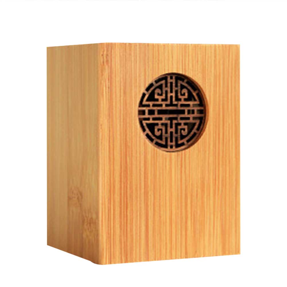 Porta lápiz de madera hueco tallado vaso para pluma organizador de escritorio maquillaje pincel titular EM88: Wishful