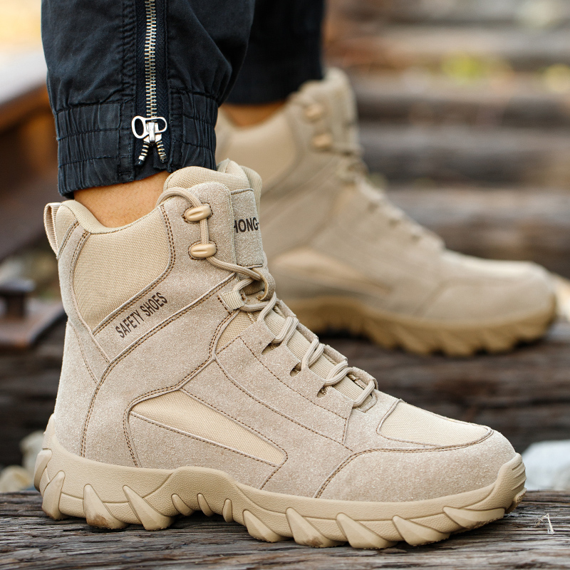 Tarn-Sicherheitsstiefel für Männer und Frauen, unzerstörbare Arbeitsschuhe, Klettern, Stahlkappe, Schutzstiefel, pannensichere Sicherheitsschuhe