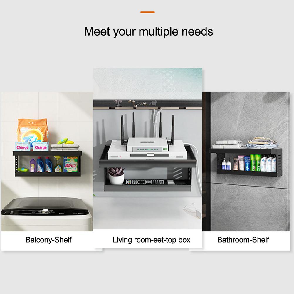 Muurbevestiging Plank Eenvoudig Te Installeren Beugel Voor Wifi Router Tv Set-Top Box/Dvd Speler Stand/telefoon Houder Rack Plank Beugel