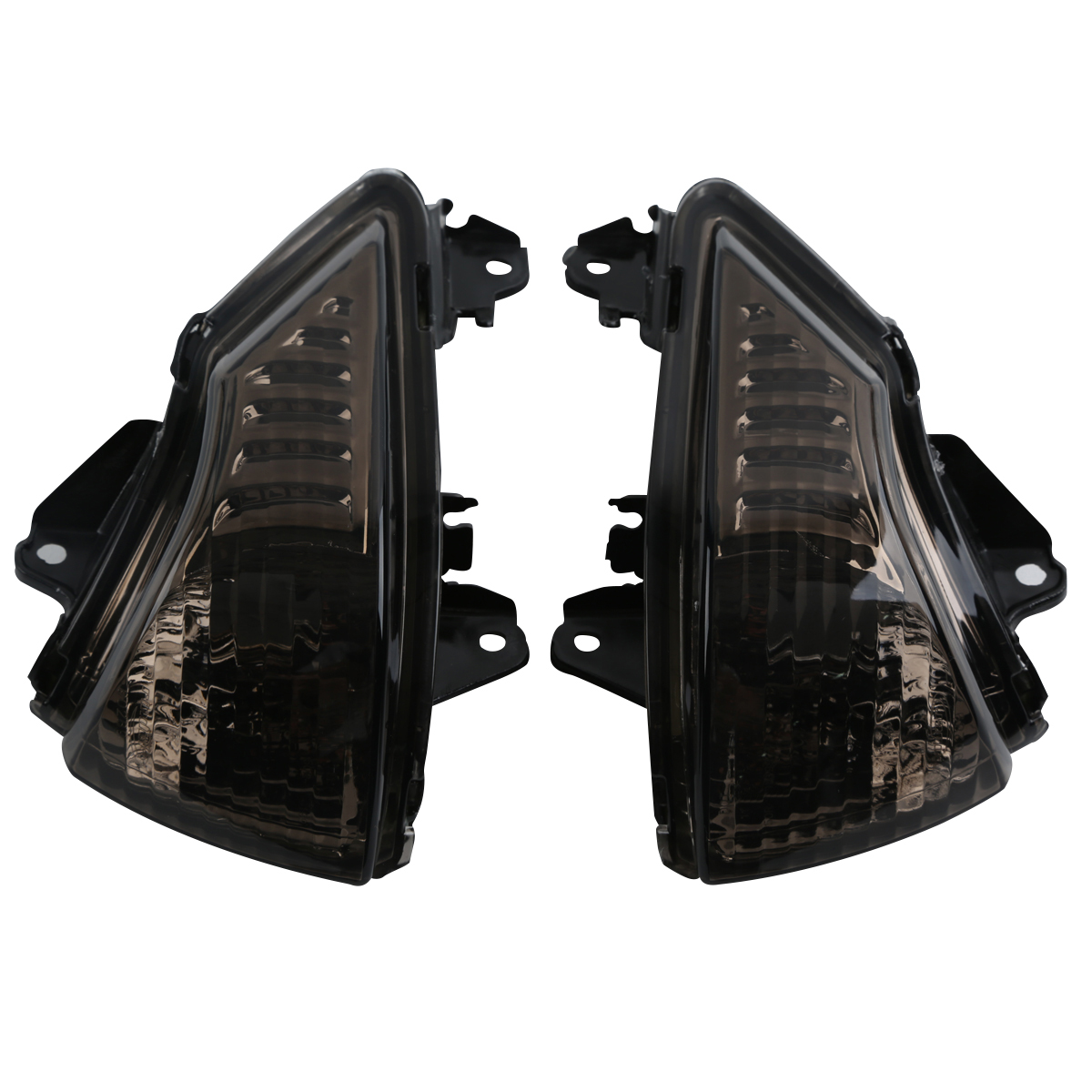 Clignotant de moto pour Kawasaki ER6N ER6F ER6R , lentille noire/claire/Orange en vogue: Black
