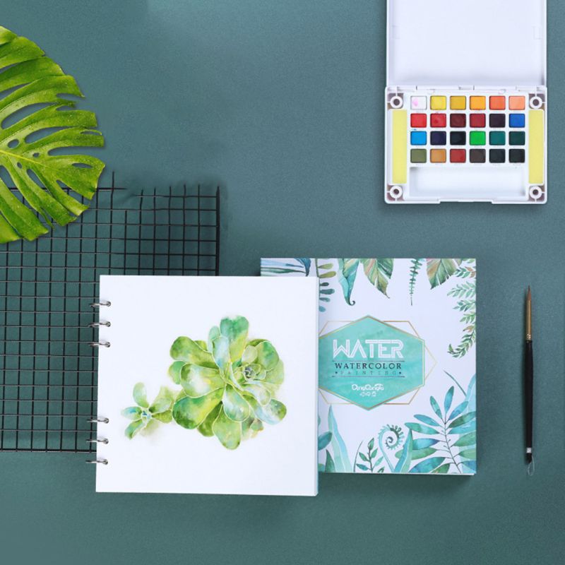 Akvarelpapir 20 ark malet vandfarve malebog kontor skole kunst forsyninger s størrelse