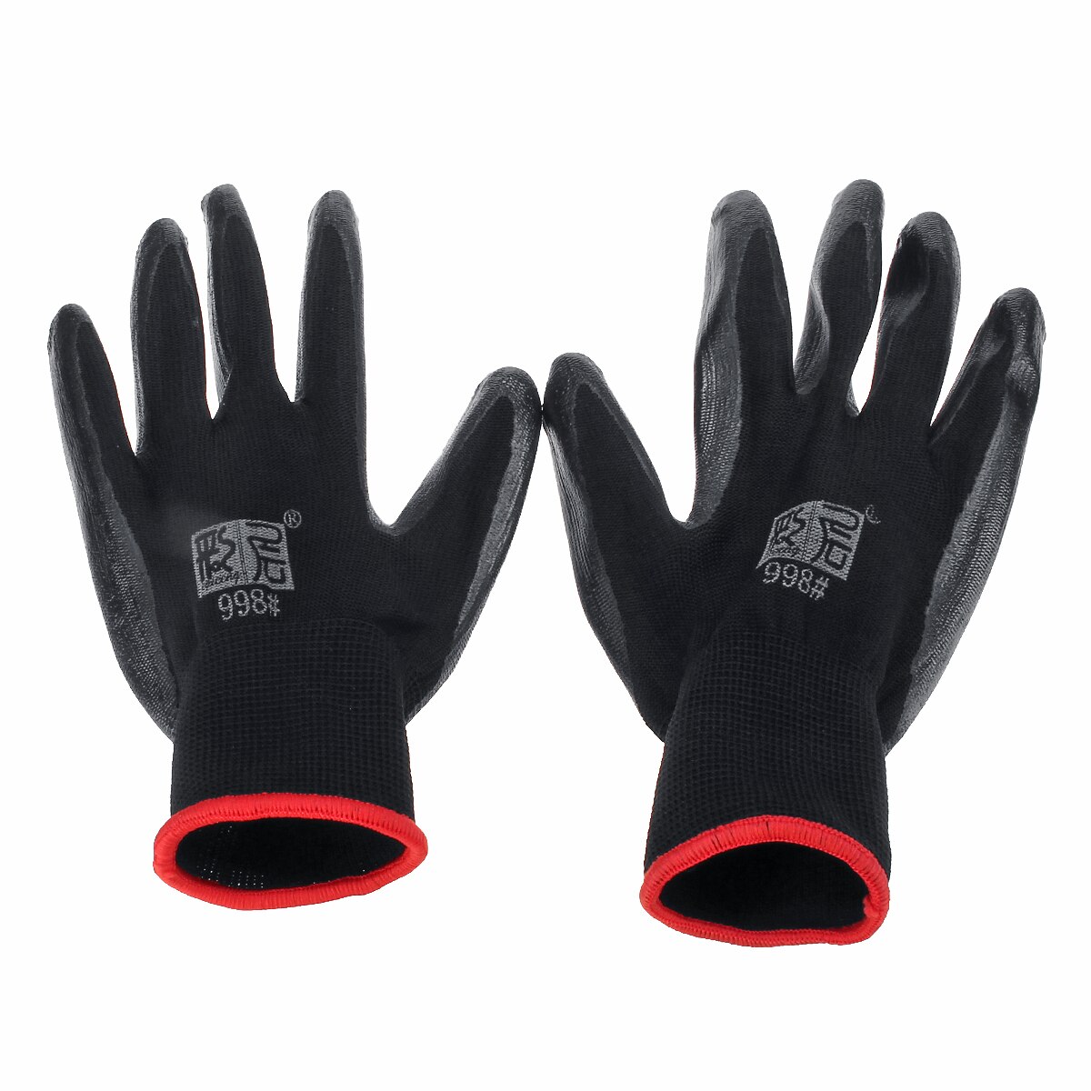 12 Pairs/24pcs Non-slip Work Gloves Hand Security Safety Protective Labor Insurance Working Gloves Salon Home DIY Gloves: Gray