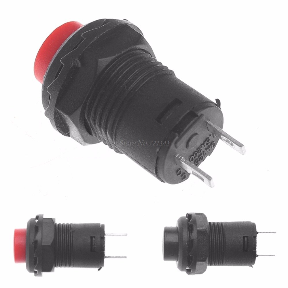 5Pcs/Set Mini DS-425A Self-Locking SPST Push Button Switch 1.5A 250V/3A 125V Button Switch