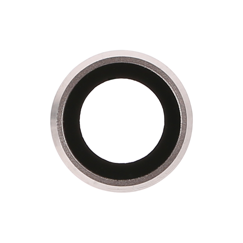 Hvid farve bagkamera linse glascover med metalramme holder til iphone 6 plus 5.5 tommer