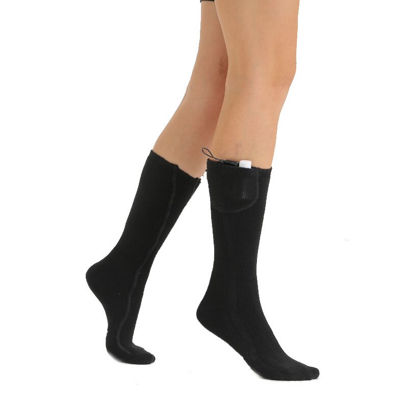 Calcetines térmicos con batería para invierno, calcetín eléctrico con batería, mantiene el calor, para exteriores: Black Set