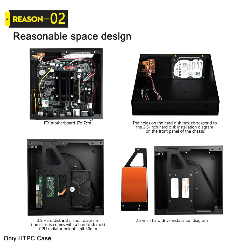 Computer Home Media Center USB 3.0 Interface Aluminum Front Door Lockable LED Indicator Micro ATX Steel Body HTPC Case Office