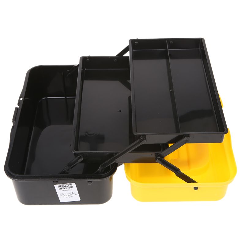 3 Layer Folding Tool Storage Box Portable Hardware Toolbox Multifunction Car Repair Container Case Thickening folding rods