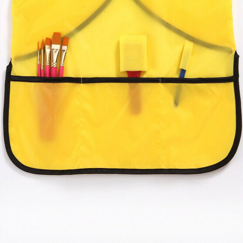 Waterproof Art Aprons Smock Nylon Long Sleeve Kids Painting Shirt Paint Apron Girl Boy School Painting Accessory