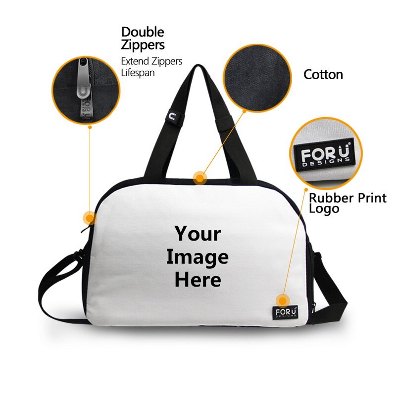 Carino Donne Della Borsa Dei Bagagli di Animale Domestico del Cane Del Gatto di Stampa Delle Donne Carry Sulla Borsa Da Viaggio Portatile di Grande Capacità Borsone Tote Weekend Durante La Notte borsa