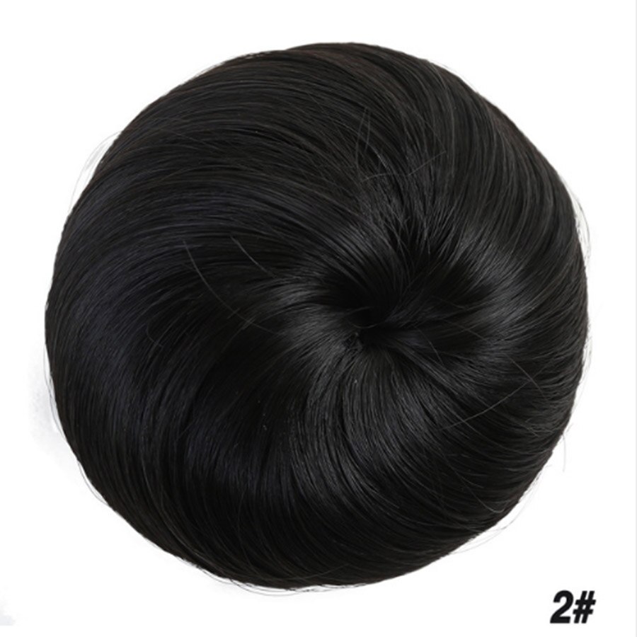 Weilai tytöt ruskea blondi pulla synteettinen chignon hiuslisäkkeisiin roller donitsi korkean lämpötilan kuitu naisille: 588-2