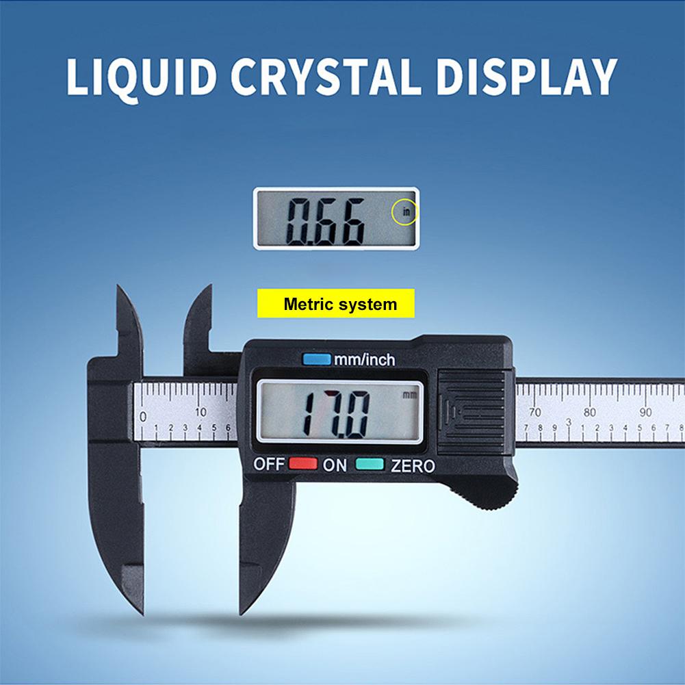 Digital Electronic Vernier 0 -100mm Measuring Tool ABS LCD Electronic Gauge Micrometer Measuring Tool