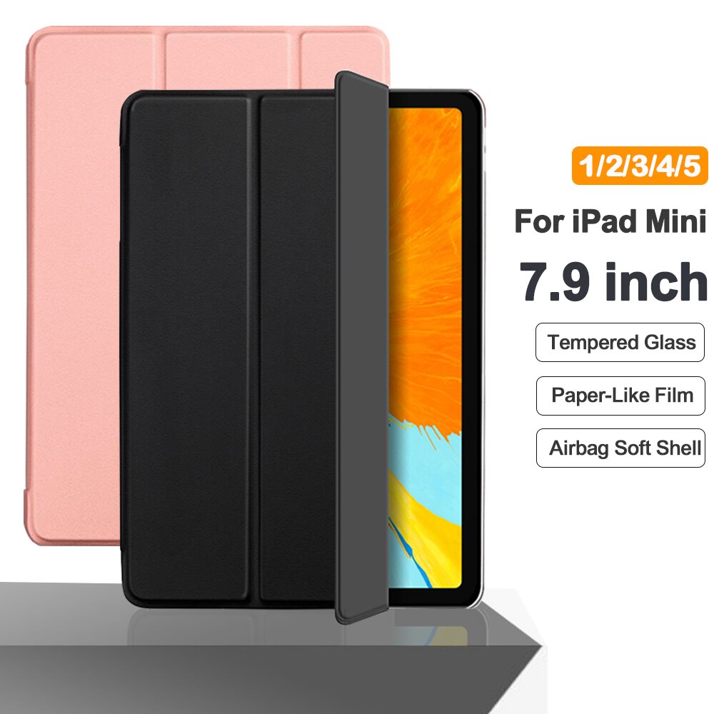 Funda con tapa para tableta para iPad Mini 4 5 6 7,9 8,3 A2124 Funda de cuero PU Funda inteligente para iPad Mini 1 2 3 A1489 A1432 A1538 Folio Capa