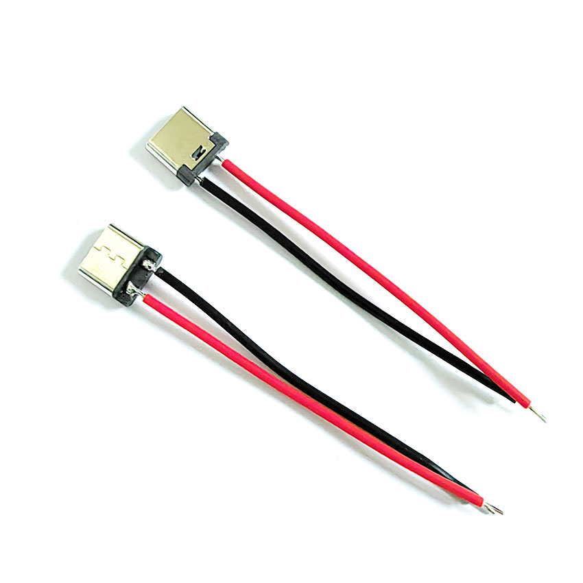1-10Pcs Type C 2 Pin Waterproof Female USB C Socket Port With Screw Hole Fast Charge Charging Interface USB Connector with cable