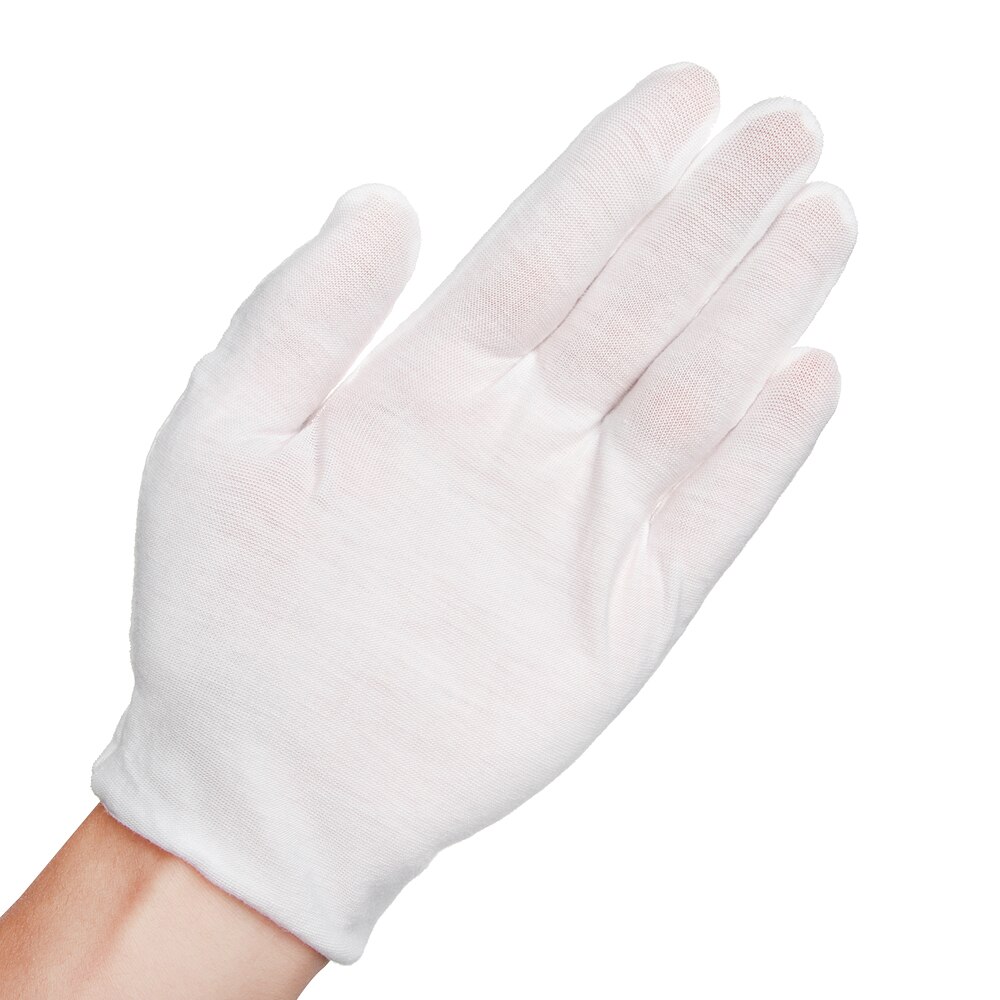 1 paar Weiß Baumwolle Arbeits Schutz Handschuhe Dünn Mittel Dick Handschuhe Schmuck Wertschätzung Garten Reinigung Liefert: Weiß Mittel dick