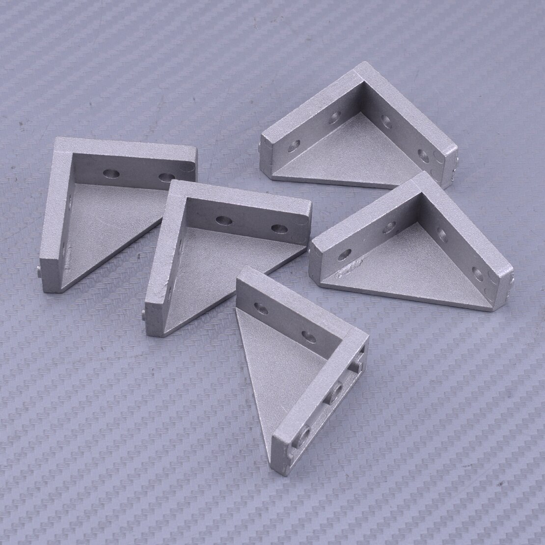 5pcs 2040(18*38) Corner Fitting Angle Aluminum 20 x 40 L Connector Bracket Fastener Silver