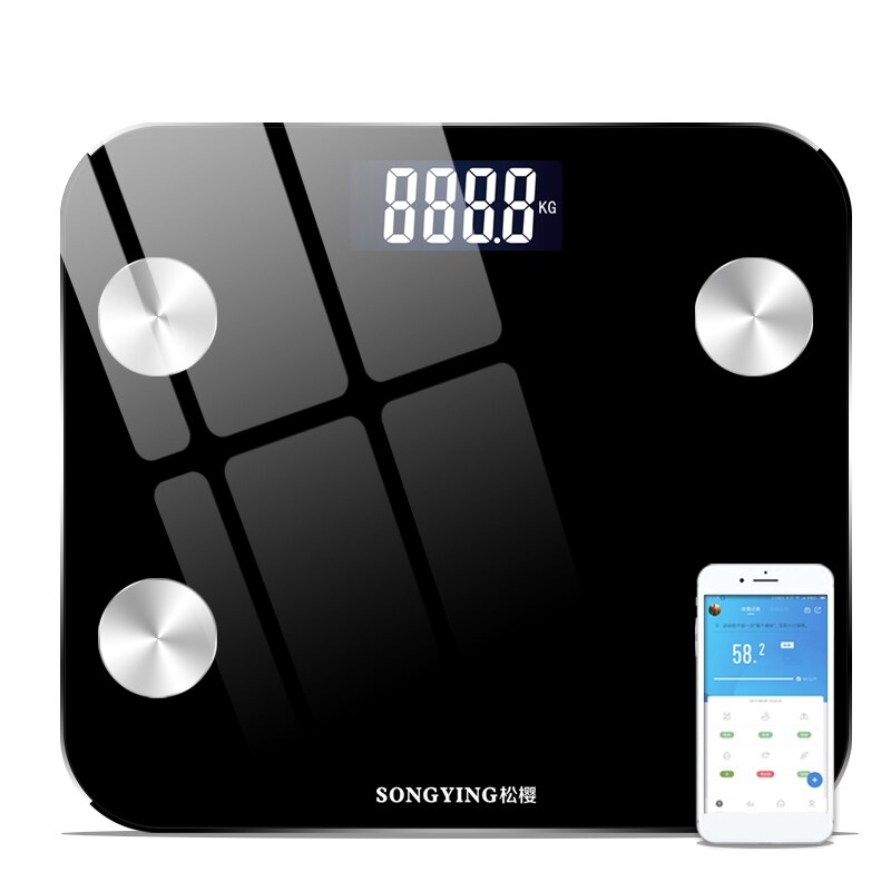 Songying, báscula de Carga inteligente para salud Bluetooth, báscula de peso, báscula electrónica, medición